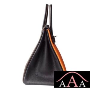 HERMES BIRKIN 35 BAG CK93 ORANGE AND 89 NOIR AND 4A CAFE TOGO SHW-5.jpg