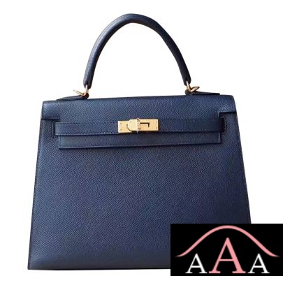 Hermes Kelly 25 Bag CK76 Blue Indigo Epsom Ghw