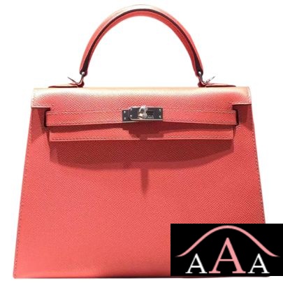 Hermes Kelly 25 Flamingo I5 Epsom Leather Handstitched Shw