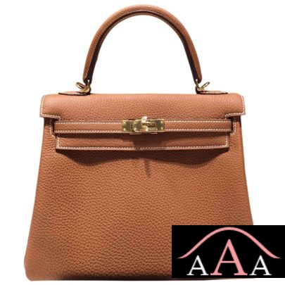 Hermes Kelly 25 Gold CK37 Togo Leather Handstitched Ghw