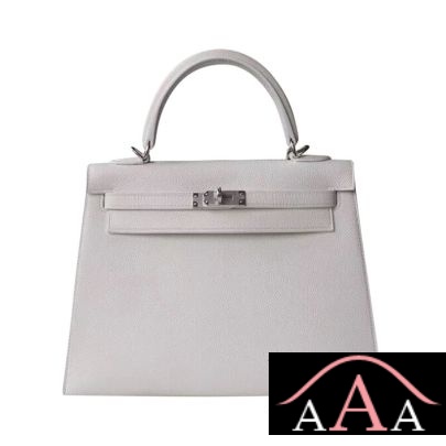 Hermes Kelly 25 Handbag 01 Blanc Epsom Shw