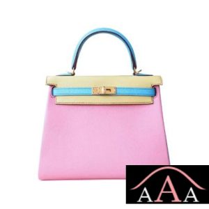 HERMES KELLY 25 HANDBAG 1Q ROSE CONFETTI AND 1Z JAUNE POUSSIN AND 7N CELESTE CHEVERE GHW-1.jpg