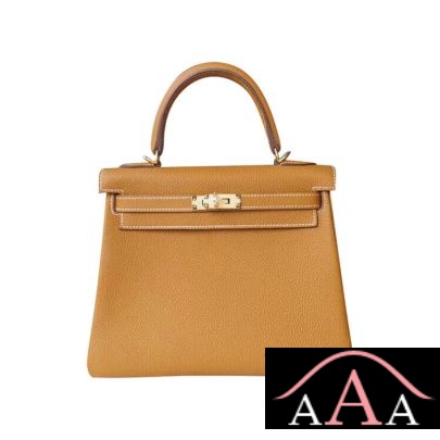 Hermes Kelly 25 Handbag 2H Kraft Togo Ghw