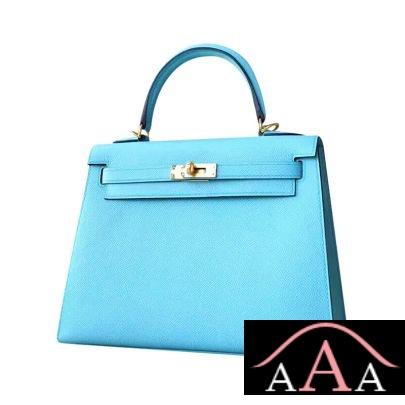 Hermes Kelly 25 Handbag 3P Blue Atoll Epsom Ghw