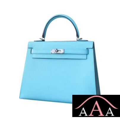 Hermes Kelly 25 Handbag 3P Blue Atoll Epsom Shw