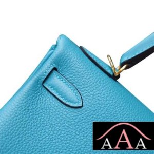 HERMES KELLY 25 HANDBAG 7B TURQUOISE BLUE TOGO GHW-6.jpg