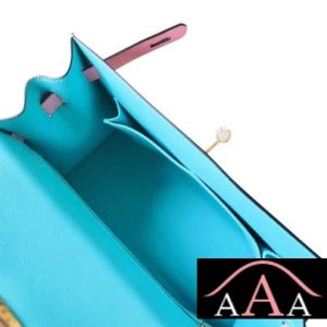 HERMES KELLY 25 HANDBAG 7F BLUE PAON AND 1Q ROSE CONFETTI CHEVERE GHW-6.jpg