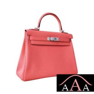HERMES KELLY 25 HANDBAG 8T ROSE CANDY TOGO SHW-1.jpg