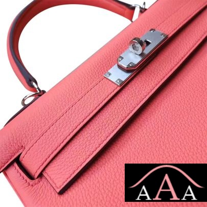 HERMES KELLY 25 HANDBAG 8T ROSE CANDY TOGO SHW-2.jpg