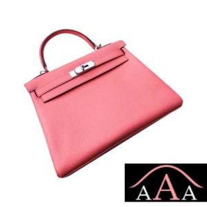 HERMES KELLY 25 HANDBAG 8T ROSE CANDY TOGO SHW-4.jpg
