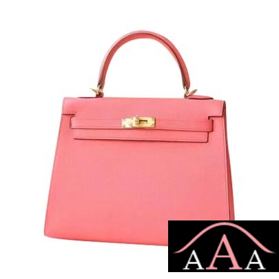 Hermes Kelly 25 Handbag 8W Rose Azalee Epsom Ghw