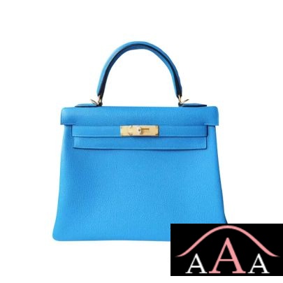 Hermes Kelly 25 Handbag B3 Blue Zanzibar Togo Ghw