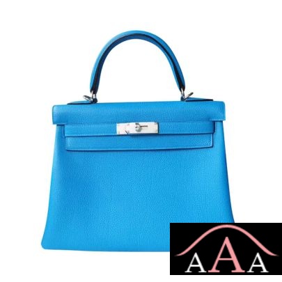 Hermes Kelly 25 Handbag B3 Blue Zanzibar Togo Shw