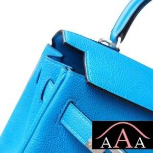 HERMES KELLY 25 HANDBAG B3 BLUE ZANZIBAR TOGO SHW-6.jpg