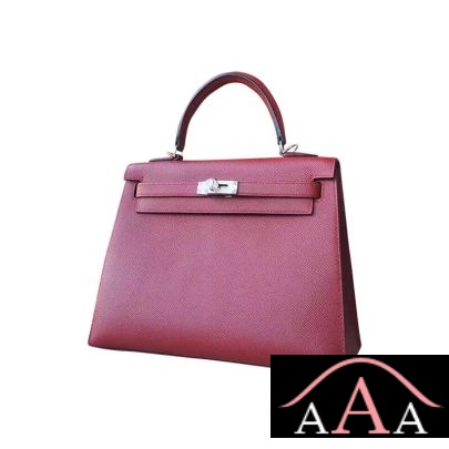 Hermes Kelly 25 Handbag CC55 Rouge H Epsom Shw