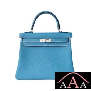 HERMES KELLY 25 HANDBAG CC75 BLUE JEAN TOGO SHW-1.jpg