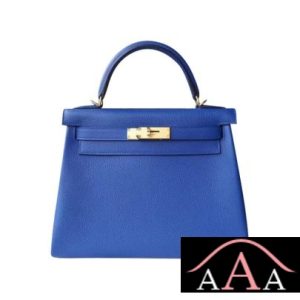 HERMES KELLY 25 HANDBAG I7 BLUE ZELLIGE TOGO GHW-1.jpg