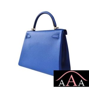 HERMES KELLY 25 HANDBAG I7 BLUE ZELLIGE TOGO GHW-4.jpg