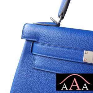 HERMES KELLY 25 HANDBAG I7 BLUE ZELLIGE TOGO SHW-4.jpg