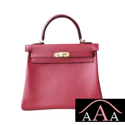 Hermes Kelly 25 Handbag K1 Rouge Grenat Swift Ghw