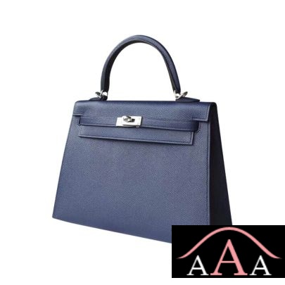 Hermes Kelly 25 Handbag M3 Blue Encre Epsom Shw