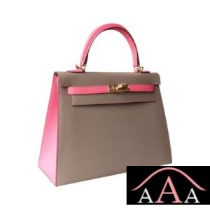 HERMES KELLY 25 HANDBAG M8 GRIS ASPHALT AND 8W ROSE AZALEE EPSOM GHW-3.jpg