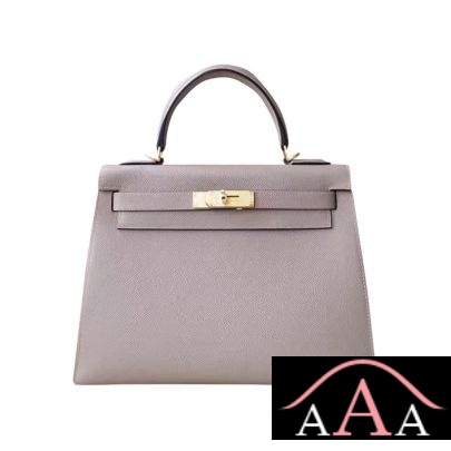 Hermes Kelly 25 Handbag M8 Gris Asphalt Epsom Ghw