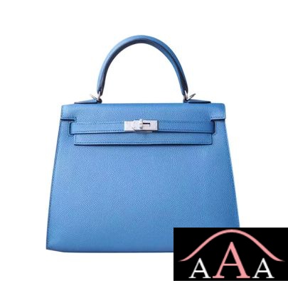 Hermes Kelly 25 Handbag R2 Blue Agate Epsom Shw