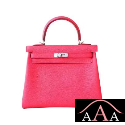 Hermes Kelly 25 Handbag T5 Rose Jaipur Clemence Shw