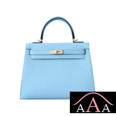 Hermes Kelly 25 Handbag U2 Blue Zephyr Epsom Ghw