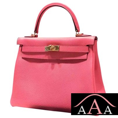 Hermes Kelly 25 Rose Lipstick U5 Togo Leather Handstitched