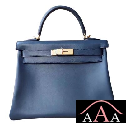 Hermes Kelly 28 Bag 2Z Blue Nuit Swift Ghw