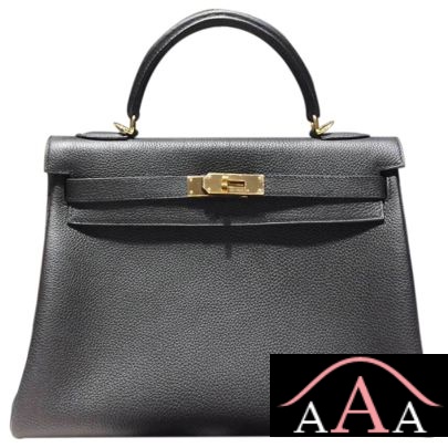 Hermes Kelly 28 Bag Black Togo Leather Ghw