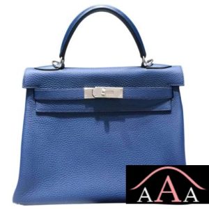 HERMES KELLY 28 BAG BLUE DE GALICE TOGO LEATHER SHW-1.jpg