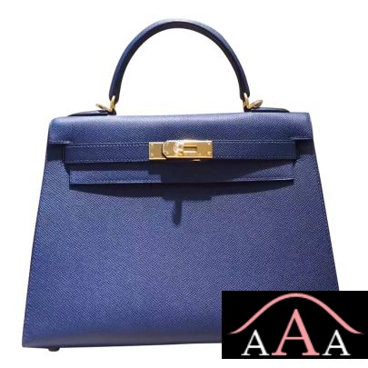 Hermes Kelly 28 Bag CK73 Blue Saphir Epsom Ghw