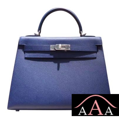 Hermes Kelly 28 Bag CK73 Blue Saphir Epsom Phw