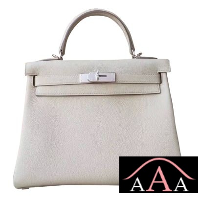 Hermes Kelly 28 Bag CK80 Pearl Grey Togo Phw