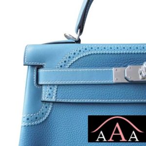 HERMES KELLY 28 BAG GHILLIES CK75 BLUE JEAN TOGO PHW-5.jpg