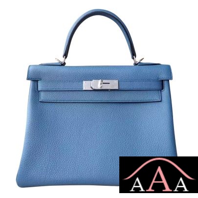 Hermes Kelly 28 Bag R2 Blue Agate Togo Phw