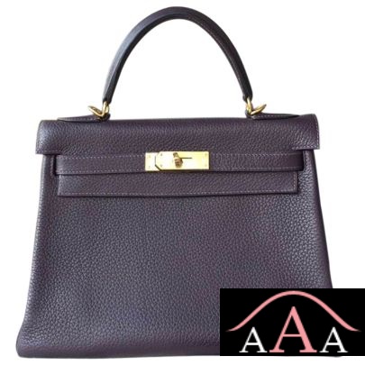 Hermes Kelly 28 Bag Raisin CK59 Togo Leather Ghw