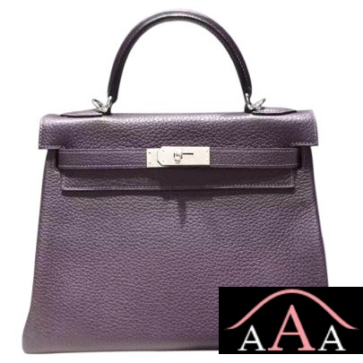 Hermes Kelly 28 Bag Raisin CK59 Togo Leather Shw