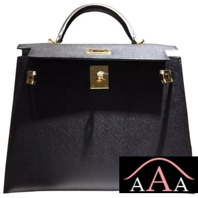 Hermes Kelly 28 Black Epsom Leather Ghw