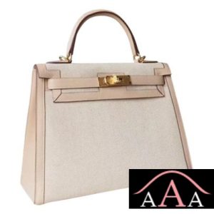 HERMES KELLY 28 HANDBAG 1C POUSSIERE SWIFT AND CANVAS GHW-3.jpg