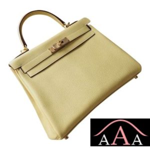HERMES KELLY 28 HANDBAG 1Z JAUNE POUSSIN TOGO SHW-3.jpg