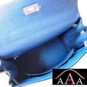 HERMES KELLY 28 HANDBAG 4Z GRIS MOUETTE AND R2 BLUE AGATE TOGO SHW-2.jpg