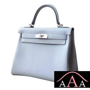 HERMES KELLY 28 HANDBAG 4Z GRIS MOUETTE AND R2 BLUE AGATE TOGO SHW-3.jpg
