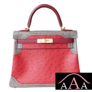 HERMES KELLY 28 HANDBAG 53 ROUGE VIF AND B5 RUBY AND CC82 GRIS AGATE GHILLIES GHW-1.jpg