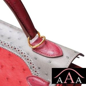 HERMES KELLY 28 HANDBAG 53 ROUGE VIF AND B5 RUBY AND CC82 GRIS AGATE GHILLIES GHW-2.jpg