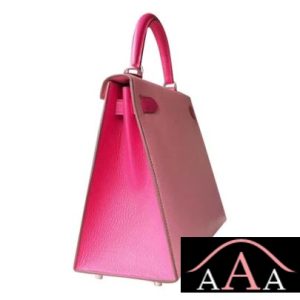 HERMES KELLY 28 HANDBAG 5P PINK AND 5J FUSCHIA PINK CHEVERE SHW-4.jpg