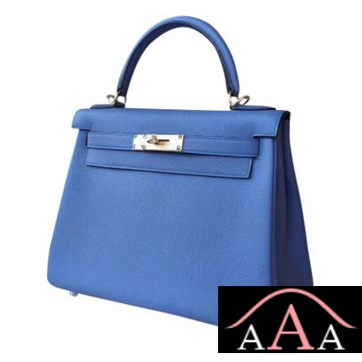 Hermes Kelly 28 Handbag 7E Blue Brighton Togo Shw